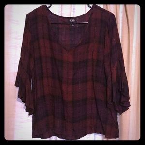 ANA plaid top—EUC